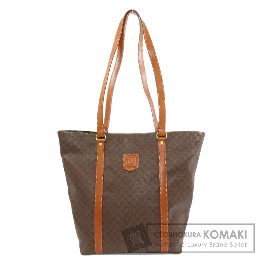Celine Macadam Leather Brown Tote Bag - Picture 1 of 11